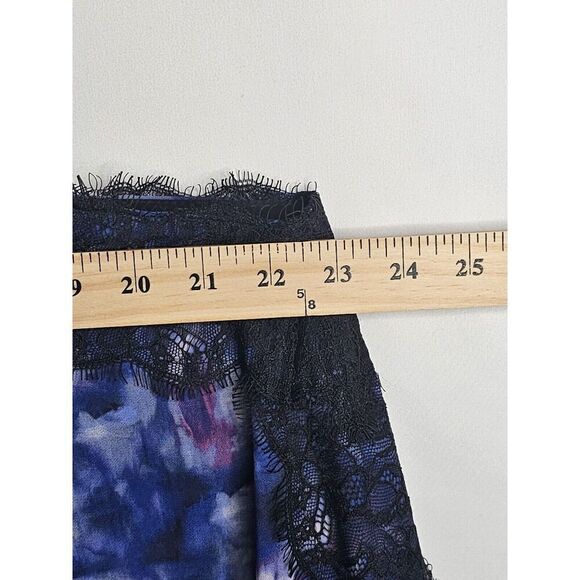 Badgley Mischka Britney Violet Multi Lace Sleeveless Mini Dress Size 12 - Picture 6 of 12